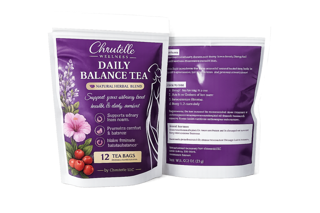 Christelle Wellness Daily Balance Tea – Natural Herbal Blend for Women’s Wellness (12 Tea Bags)