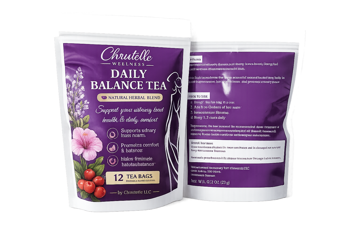 Christelle Wellness Daily Balance Tea – Natural Herbal Blend for Women’s Wellness (12 Tea Bags)